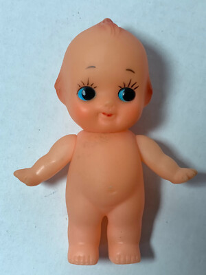 Vintage 4” VINYL PLASTIC KEWPIE Doll TBN JAPAN Movable Arms Miniature CUTIE