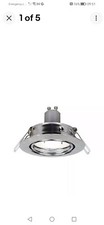 10 x Ceiling Downlight IP20 Chrome Effect Adjustable 230lm LED Light 3.8W