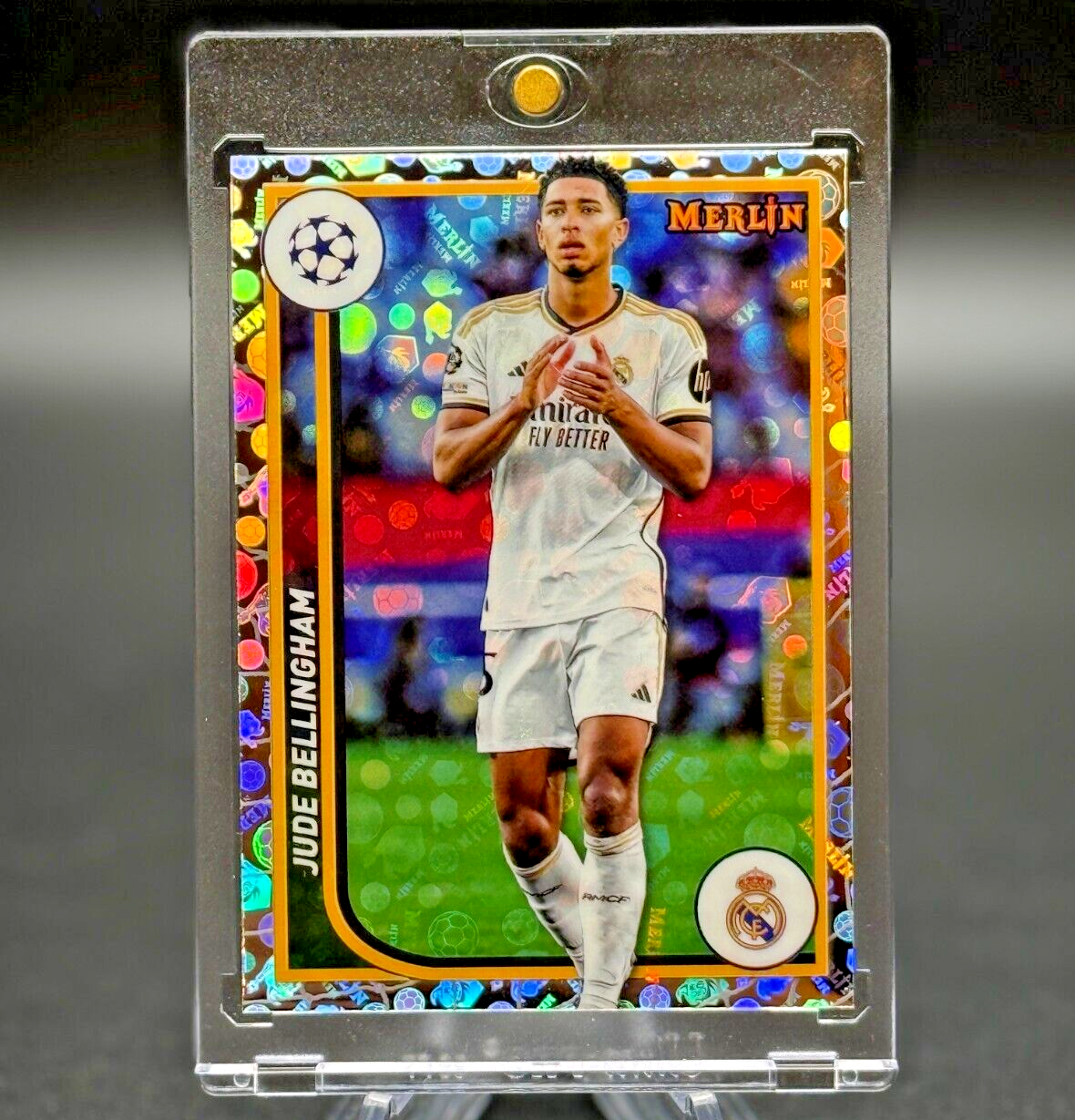 Jude Bellingham 2023-24 Topps Merlin UCC Vintage Refractor Real Madrid Card