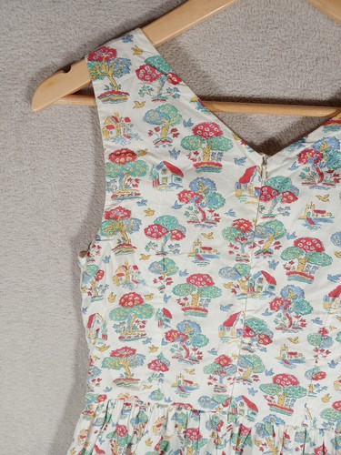 Abito Cath Kidston London UK 8 S donna villaggio inglese stampa campagna cotone - Foto 15 di 17