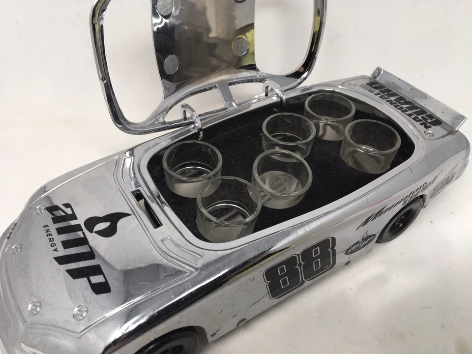 Amplificador cromado Guardia Nacional Energy Mountain Dew modelo de coche tiene capacidad para 6 vasos de chupito barra Foto 3 de 4