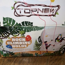 TOPNEW 32 Rock Climbing Holds Multi Size for Kids, Adult Rock Wall Holds