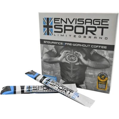 ENVISAGE SPORT Instant Coffee Sachets Bulk Sports Drink Added Vitamins Choose Quantity 10-2000