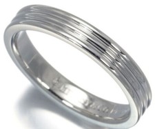 TIFFANY & Co. Platinum Three Row Wedding Band Ring 6