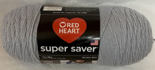 Red Heart Super Saver Yarn Light Grey 1 Skein 364 Yards