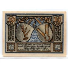 1921 Germany Forst Notgeld 10 Pfennig Note (176)