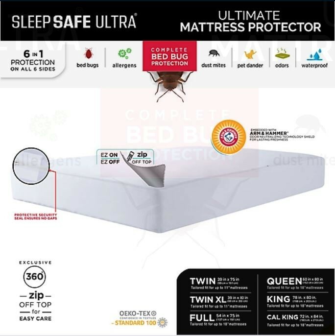 Sleep Safe Ultra Ultimate Mattress Protector Twin XL Bed Bug