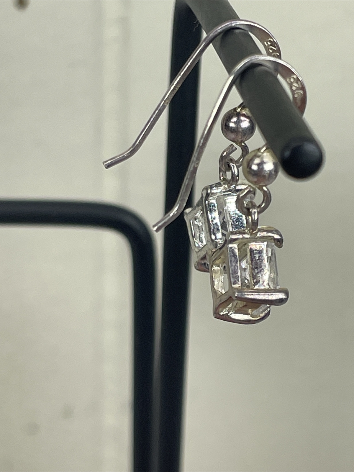 Vintage Sterling Silver 925 Solid Hook Earrings J… - image 5