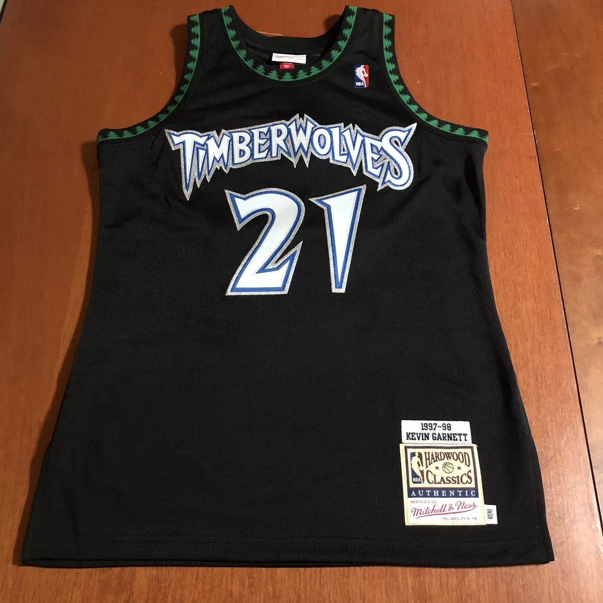 Minnesota Timberwolves Kevin Garnett Mitchell & Ness Black Jersey
