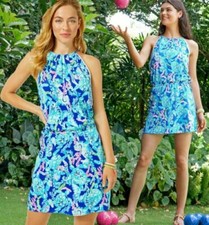 Lilly Pulitzer NWT Gianni Skort Romper Corsica Blue Turtle Villa 138 SIze XXS
