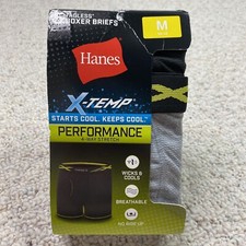 Hanes Boys Boxer Briefs sz M Multicolor Wicking Breathable Tagless 5 Pack NEW