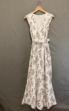 Women's Tavik ELLETTE MAXI Long Dress White Garden Floral  Small Medium Large