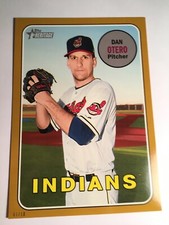 2018 Topps Heritage High Number Jumbo 5x7 Dan Otero Indians 565 Gold 01/10