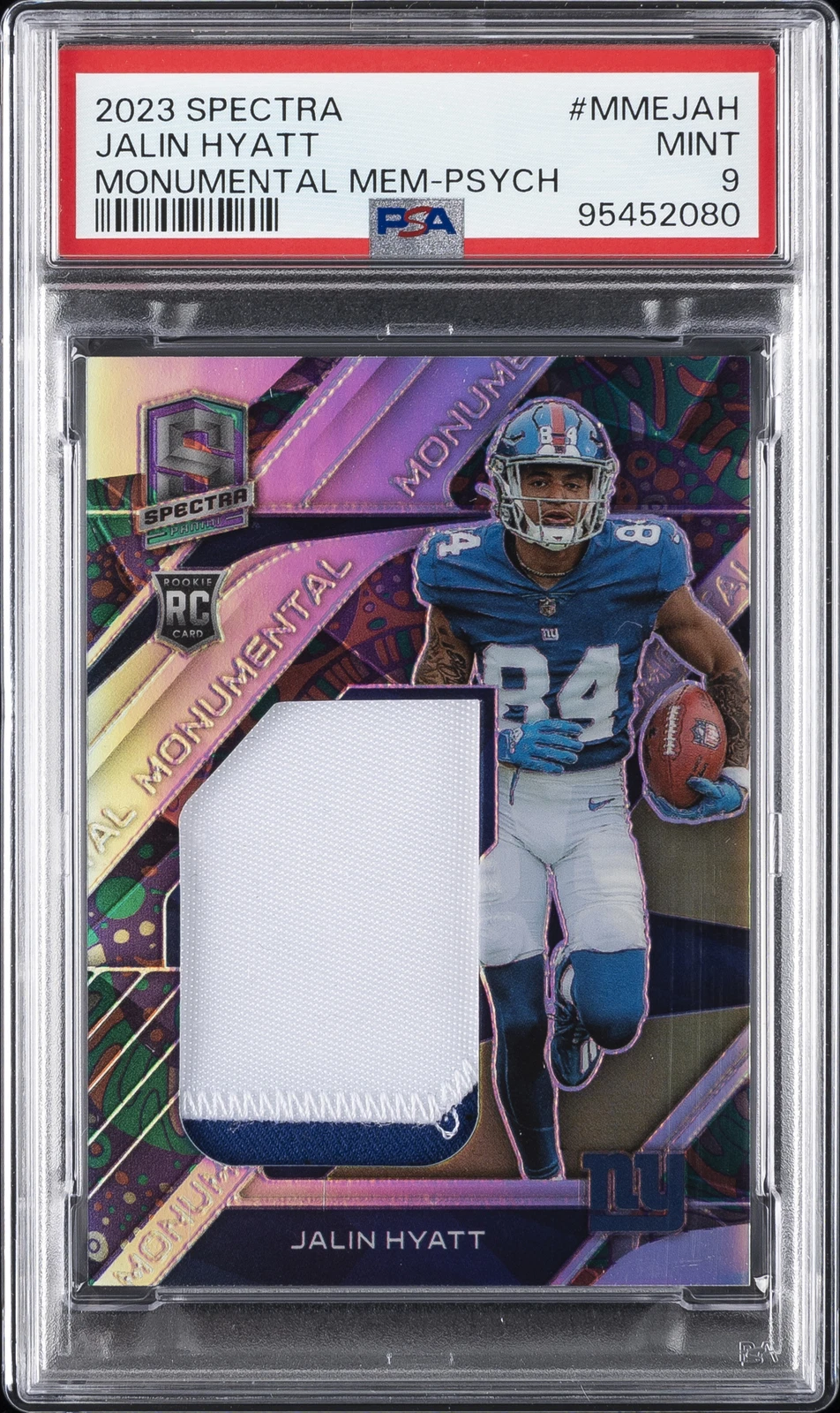 Jalin Hyatt Panini Spectra Monumental Memorabilia #MMEJAH Base
