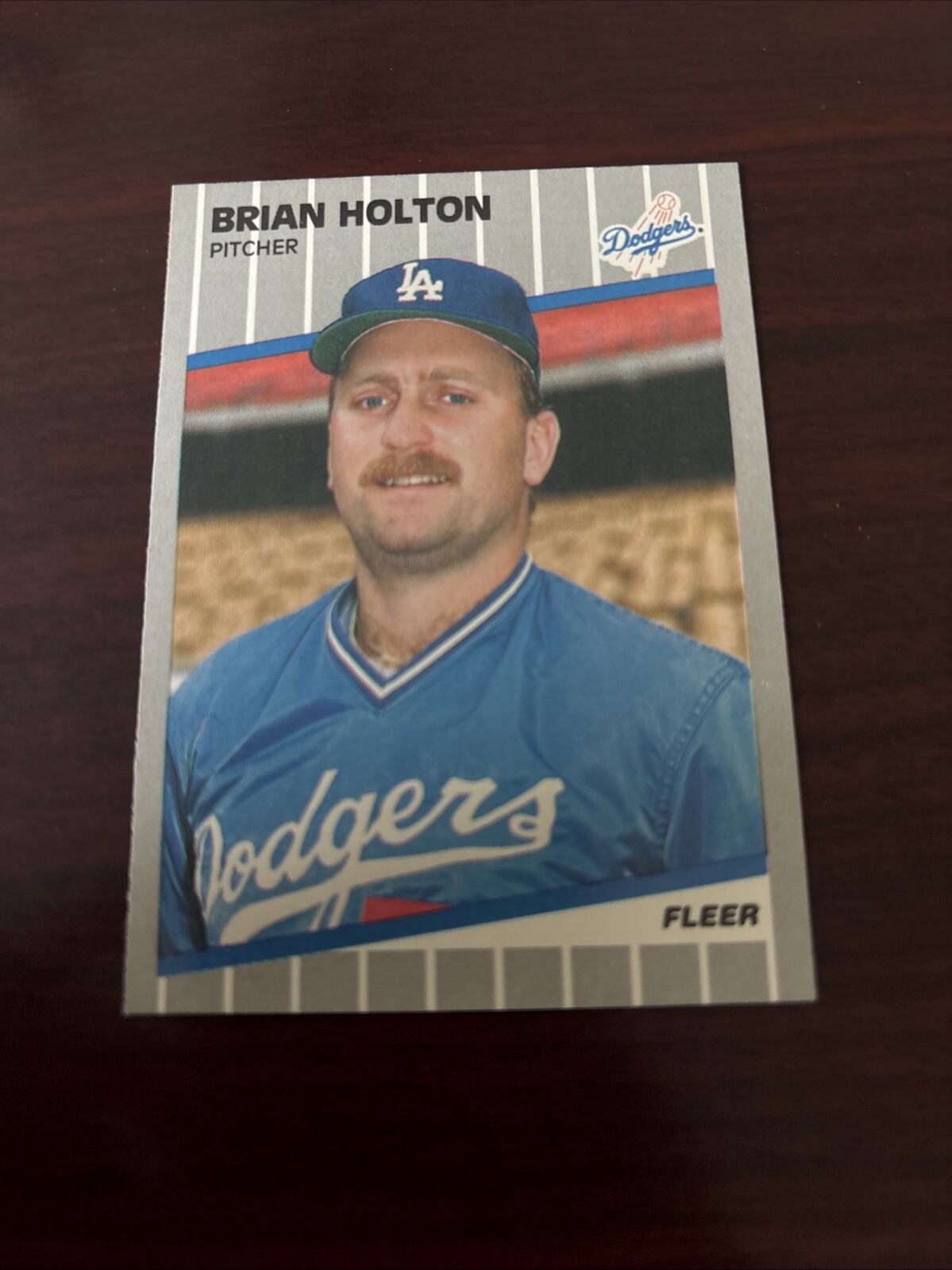 1989 Fleer Brian Holton Los Angeles Dodgers #63 Louisburg College