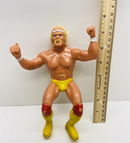 Vtg Titan Sports Hulk Hogan WWF Wrestling Rubber Figure 8" 1984 LJN Wrestler WWE - Picture 3 of 10