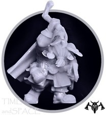28mm Scale Fantasy : DWARF (Axe) : 3D Printed Resin TUBXmL