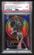 2022-23 Panini Optic T-Minus 3 2 1 Gold Giannis Antetokounmpo /10 PSA 9