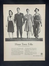 Magazine Ad* - 1947 - AT&T / Bell System - Home Town Folks