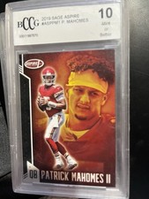 SAGE 2019 Hit Premier Draft Patrick Mahomes II #ASP-PM-1 Chiefs BCCG 10 Insert