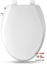 Elongated Bidet Toilet Seat with Quiet-Close, Non-Electric Bidet Mode with Oval