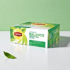 Lipton Balance Green Tea – 100 Enveloped Bags – Herbal Feel Good Blend