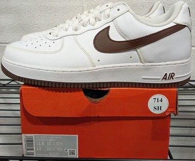 Men's Nike Air Force 1 Low Retro White/Chocolate-Metallic Gold (DM0576 100) -