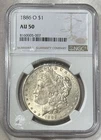 1886 O Morgan Silver Dollar NGC AU50 Tough Date Morgan Nicest Out There