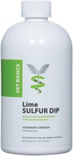 Vet Basics Lime Sulfur Dip- Concentrated Solution- for Dogs, Cats Horses- 16Oz