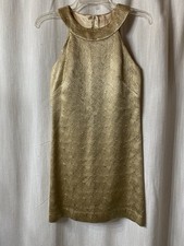 NWT ABS Collection Gold Party Dress Misses Size 0 Allen Schwartz Evening Wear
