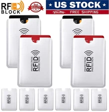 20Pcs RFID Blocking Sleeve Credit Card Protector Holders Identity for Wallet USA