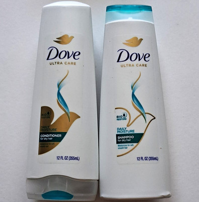 Dove Ultra Care Daily Moisture Shampoo + Conditioner Set Dry Hair 12 oz