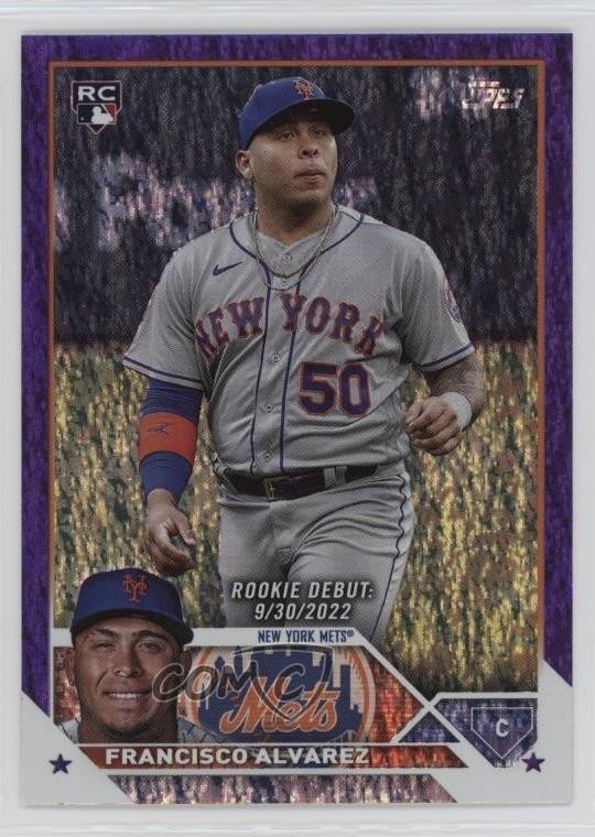 2023 Topps Update Debut Purple Foil /799 Francisco Alvarez #US255 Rookie RC h2j