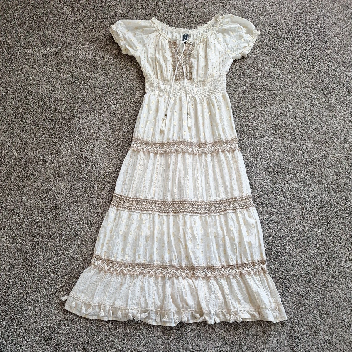 Peasant White Dresses for Women for sale | eBay
