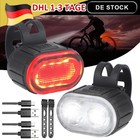 LED Akku Fahrrad Licht Beleuchtung Set 1000 LUX Scheinwerfer Rücklicht Lampe ❤❤❤