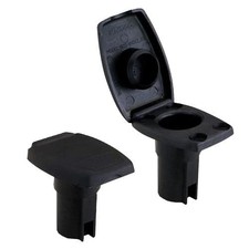 1pc Attwood Oval 2-Pin Base f/Angled Pole - Black