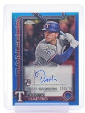 DUSTIN HARRIS 2025 TOPPS CHROME BLUE REFRACTOR ROOKIE AUTO /150 Q2880