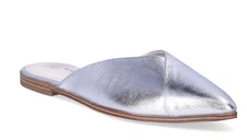 Time and Tru Womens Mules Shimmer V Slip On Silver Size 9.5