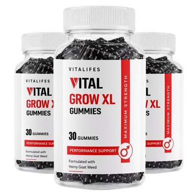 (3 Pack) Vital Grow XL Supplement VitalGrow XL Maximum Strength 30 Gummies