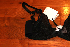 BNWT Agent Provocateur Shimmer  High Apex Plunge Underwire Bra Size 32B MRP $170