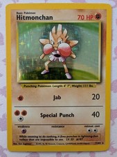 Hitmonchan Holo Set Base Illimitato 7/102 Carta Pokemon Rara WOTC MP/LP