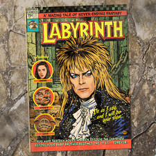 Labyrinth | Vintage Comic Art Inspired 80s Movie Print | 80s Jareth Bowie A3