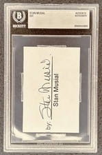 Stan Musial signed autograph cut signature BAS BGS slab St. Louis Cardinals HOF