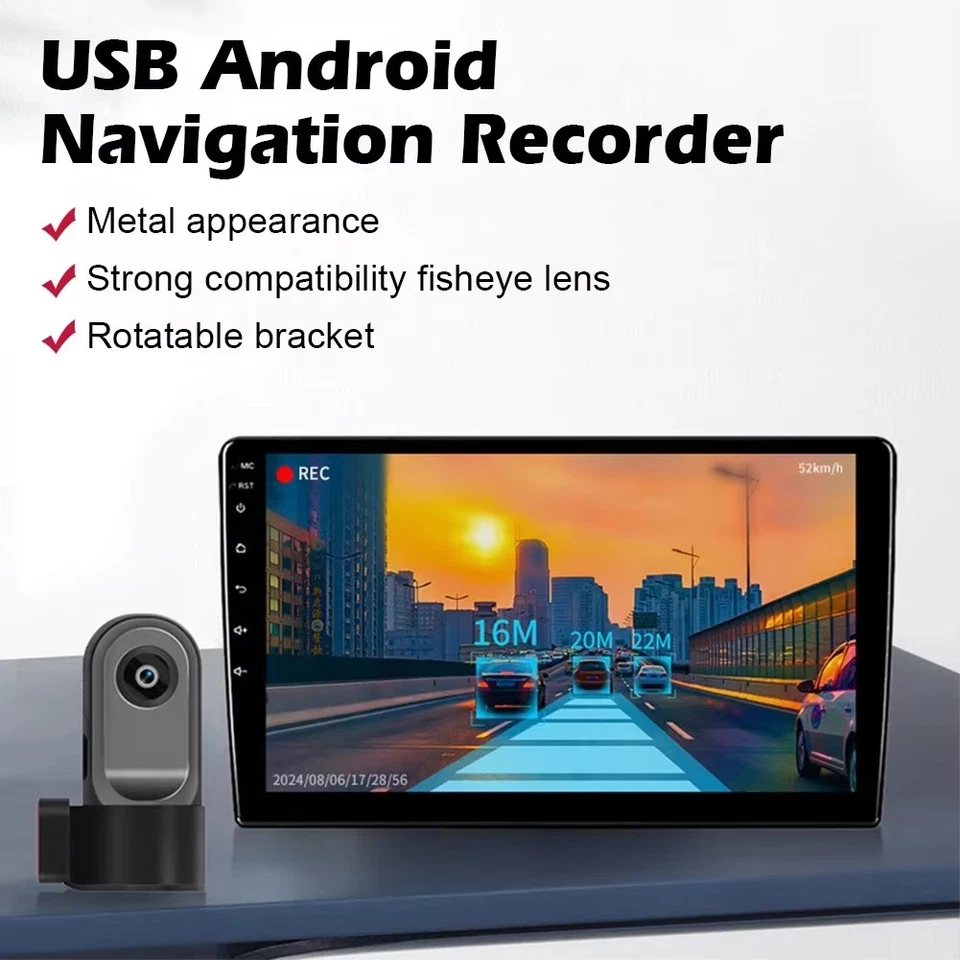 Convient pour Android 720p Hidden Dash Cam Dash Cam 24H Mode Stationnement Caméra de Voiture V3C3 - Photo 2/4