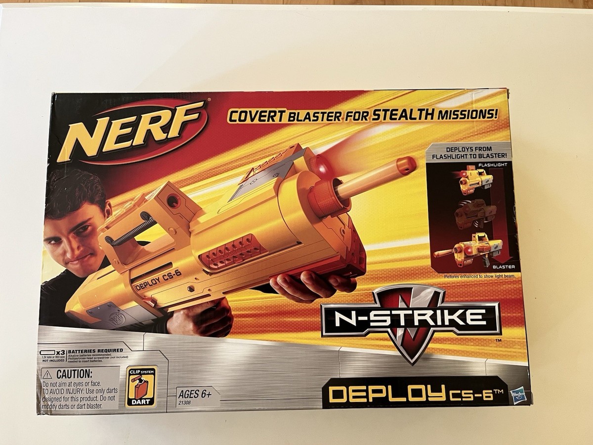 Nerf N Strike Deploy CS-6 W/ Tactical Light Dart Clip - RARE | eBay
