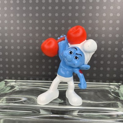 2011 Smurfs  Hefty  lifting weights Smurf Figure Peyo