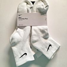 Nike Dri-Fit 6-pack Ankle socks everyday PLUS 6pk sport socks size XL White