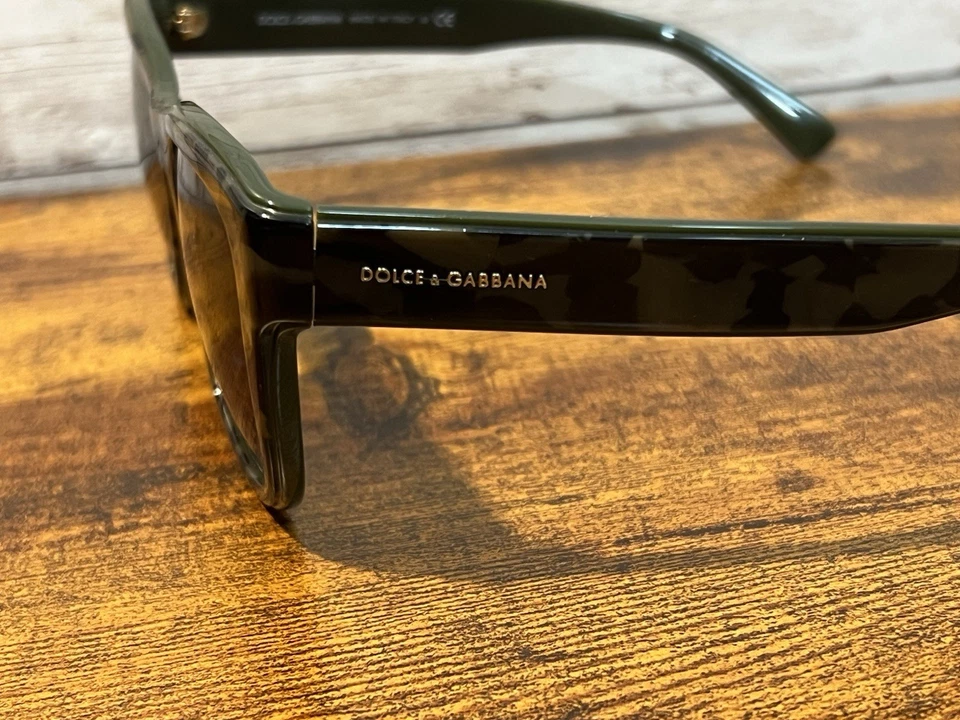 Nuevo DOLCE & GABBANA DG4284 3071/W7 54mm Verde Habana Gafas de sol Italia Unisex Foto 3 de 4