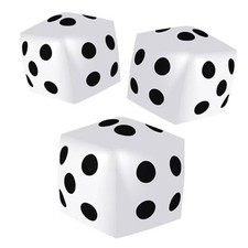 3 Pieces Jumbo Inflatable Dice 19.7 Inch Giant Inflatable Dice 3 PCS White