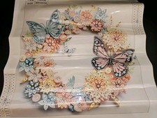 5D Diamentowy zestaw artystyczny Motyle 30x30cm Unikalne kryształy w kształcie YXZ038 Kwiaty